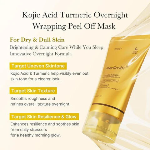 𝐒𝐭𝐲𝐥𝐳𝐚™ Medicube - Kojic Acid Turmeric Night Wrapping Mask |  ميديكوب – قناع ليلي بالكوجيك أسيد والكركم