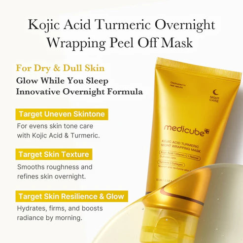 𝐒𝐭𝐲𝐥𝐳𝐚™ Medicube - Kojic Acid Turmeric Night Wrapping Mask |  ميديكوب – قناع ليلي بالكوجيك أسيد والكركم